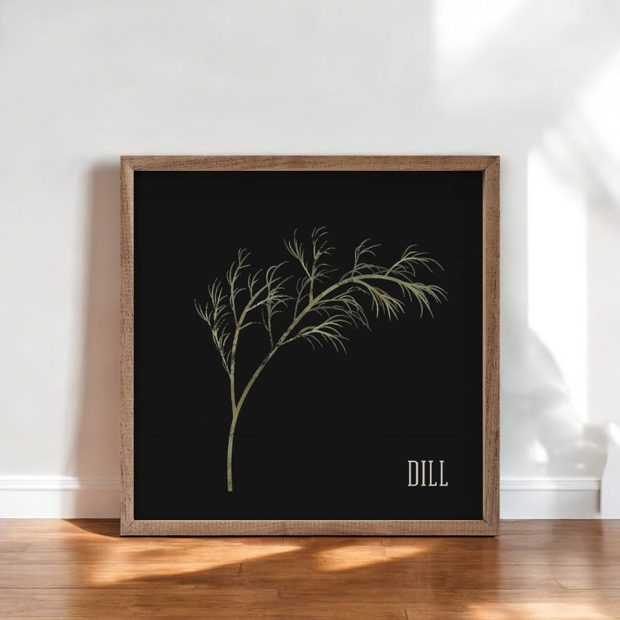 Kitchen Dill Wall Art (Black)