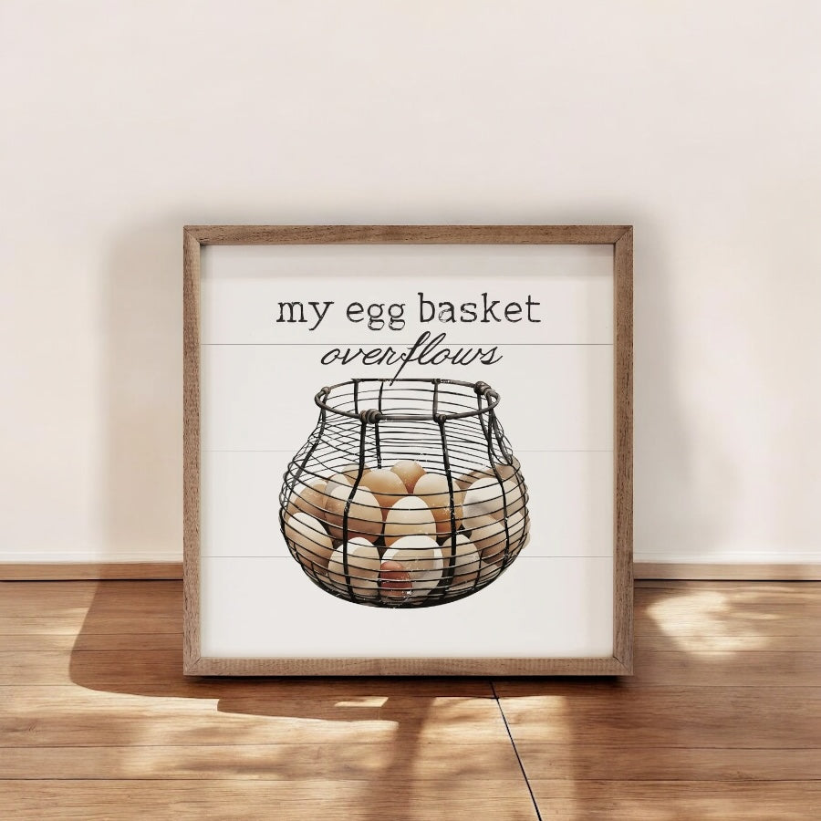 Kitchen Egg Basket Wall Art