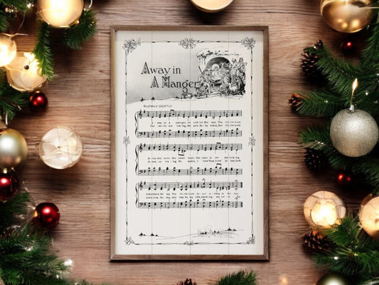 Christmas Away In A Manger Music Sheet Artwork