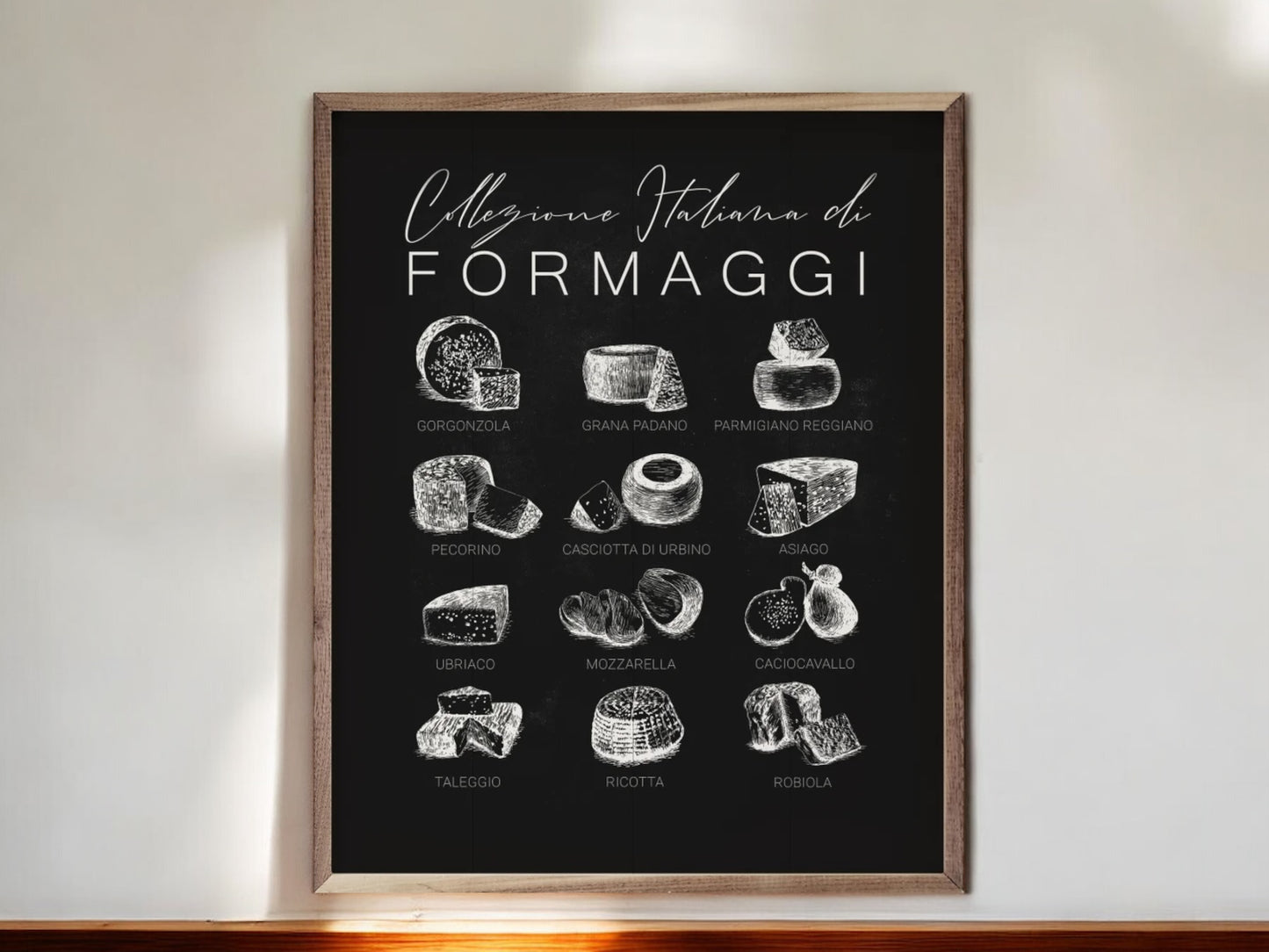 Kitchen Cheese Wall Art (Black)