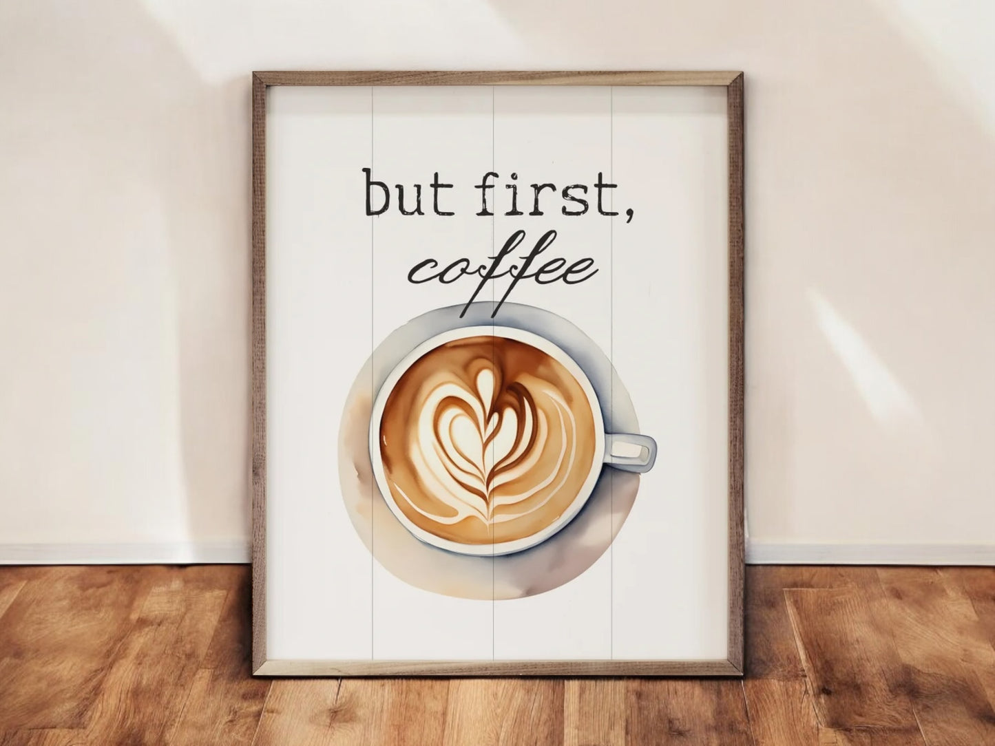 Kitchen But First Coffee Wall Art