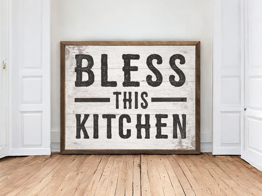 Kitchen Bless This Kitchen Wall Art