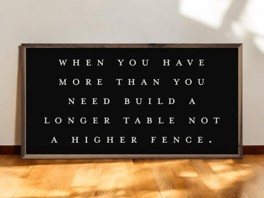 Kitchen Build A Longer Table Wall Art (Black)