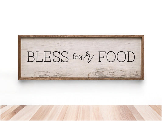 Kitchen Bless Our Food Wall Art