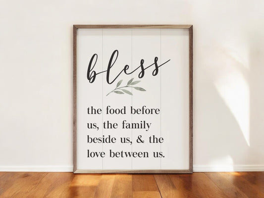 Kitchen Bless The Food Before Us Wall Art