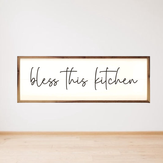 Kitchen Bless This Kitchen Wall Art (Script)