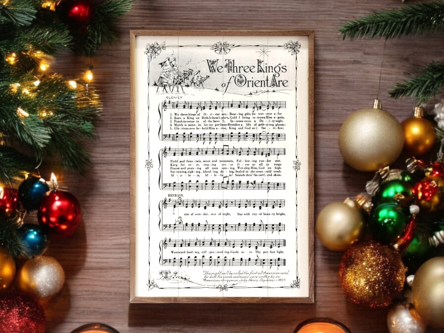 Christmas We Three Kings Of Orient Are  Music Sheet Artwork