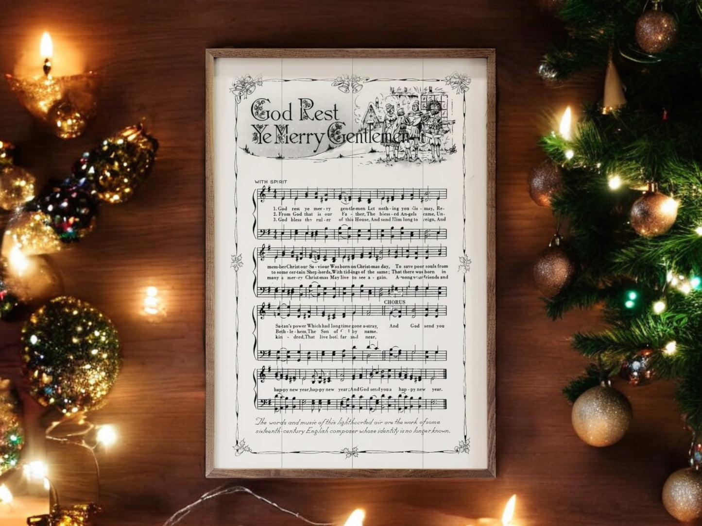 Christmas God Rest Ye Merry Gentlemen Music Sheet Artwork