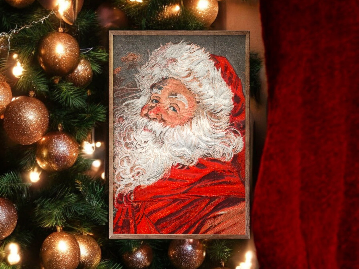 Christmas Santa In Red Artwork