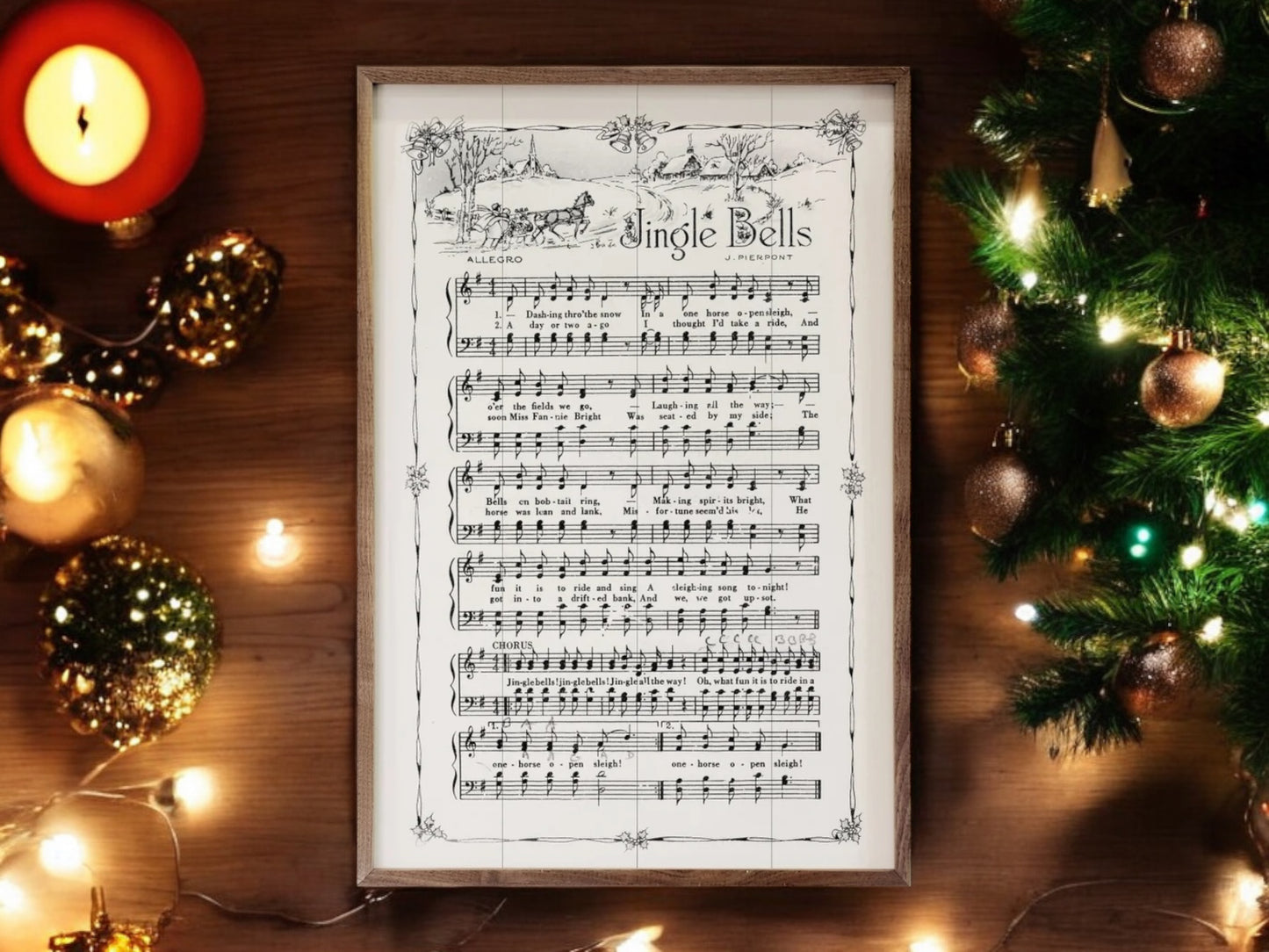 Christmas Jingle Bells Music Sheet Artwork